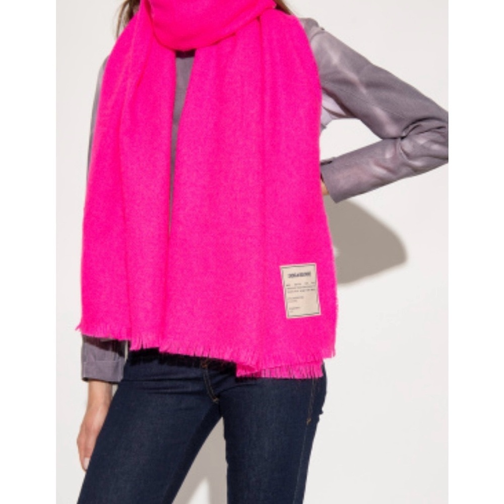 Zadig & Voltaire Pink Scarf Luxurious Accessories